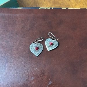 Native American silver dnagle earrings